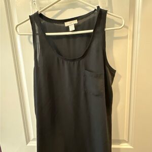 LOFT Black Sleeveless Blouse chiffon style